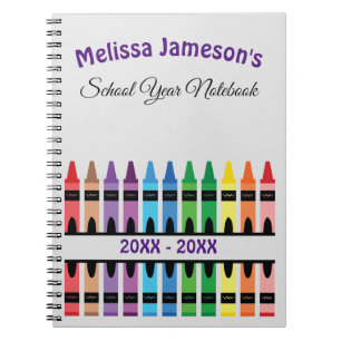 Cute Rainbow Back to School Crayon Notitieboek