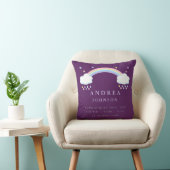 Cute Rainbow Birth Announcement Nursery Pillow Kussen (Stoel)