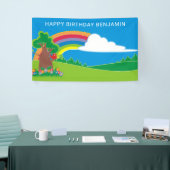 Cute Rainbow Birthday Party Spandoek (Beurs)