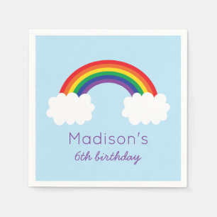 Cute Rainbow Birthday Servetten