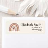 Cute Rainbow Boho Baby Shower Etiket (Insitu)