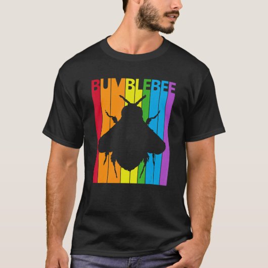 Cute Rainbow Bumblebee T-shirt (Voorkant)