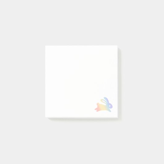Cute Rainbow Bunny Rabbit Post-it® Notes (Voorkant)