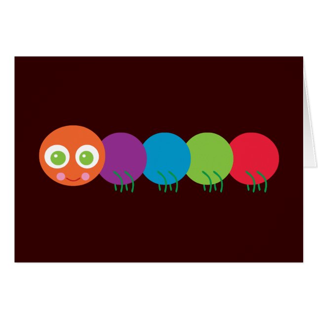 Cute Rainbow Caterpillar (Devant horizontal)