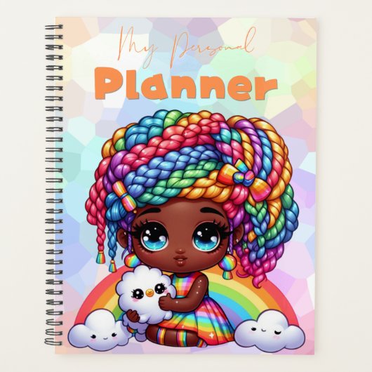 Cute Rainbow Chibi Girl "My Personal Planner" (Devant)