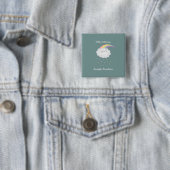 Cute Rainbow Cloud Rain Inspirerend Quote Gezegde Vierkante Button 5,1 Cm (In situ)