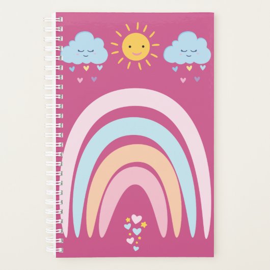 Cute Rainbow & Clouds Kids Design | Happy Pastel N (Devant)