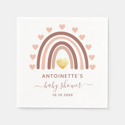 Cute Rainbow Custom Baby shower Servet (Voorkant)