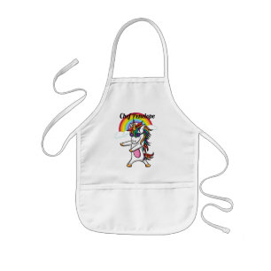 Cute Rainbow Dansend Unicorn Kinder Schort