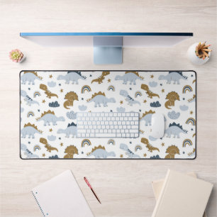Cute Rainbow Dinosaur Pattern Bureaumat