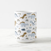 Cute Rainbow Dinosaur Pattern Koffiemok (Center)