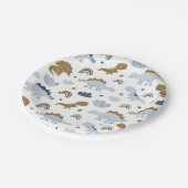 Cute Rainbow Dinosaur Pattern Papieren Bordje (Gekanteld)