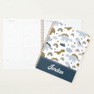 Cute Rainbow Dinosaur Pattern Planner
