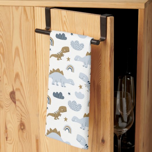 Cute Rainbow Dinosaur Pattern Theedoek (Derde Gevouwen)