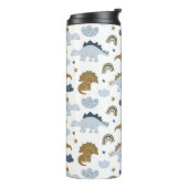 Cute Rainbow Dinosaur Pattern Thermosbeker (Gedraaid links)