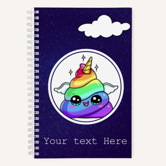 Cute Rainbow Emoji Poop Journal Notitieboek        (Voorkant)
