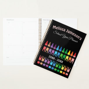 Cute Rainbow enseignant retour à l'école Crayon