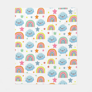 Cute Rainbow Fleece Deken
