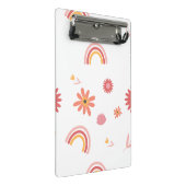 Cute Rainbow & Floral Pastel Pattern Mini Klembord (Schuin)