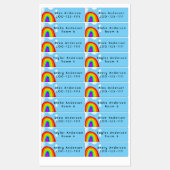 Cute Rainbow Gepersonaliseerd Kind Labels (Vel)