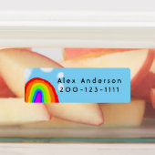 Cute Rainbow Gepersonaliseerd Kind Labels (Aangebracht)