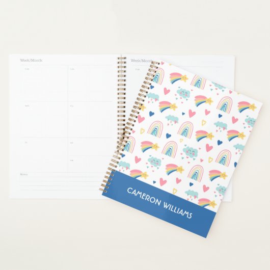Cute Rainbow Hearts & Clouds Motif (Devant avec enveloppe)