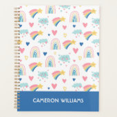 Cute Rainbow Hearts & Clouds Motif (Devant)