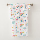 Cute Rainbow Hearts & Clouds Motif (En situation)