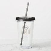Cute Rainbow Leopard Pattern Acryl Drinkbeker (Achterkant)