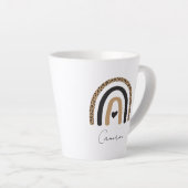 Cute Rainbow Leopard Pattern Latte Mok (Rechterhoek)