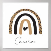 Cute Rainbow Leopard Pattern Poster (Voorkant)