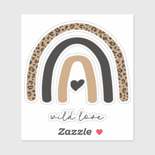 Cute Rainbow Leopard Pattern Sticker (Vel)