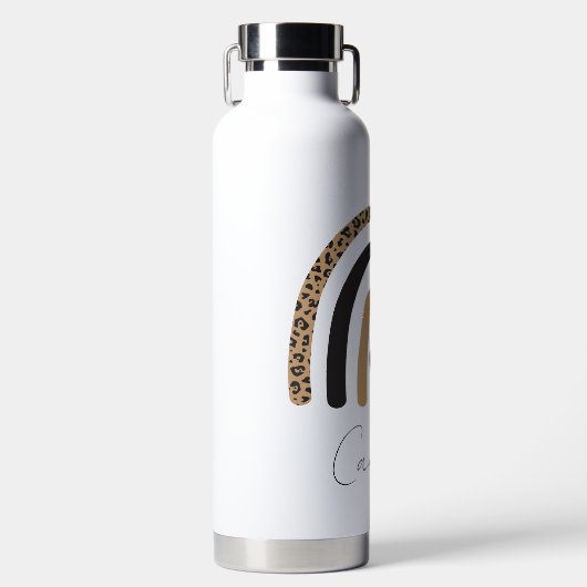 Cute Rainbow Leopard Pattern Waterfles (Voorkant)