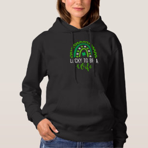 Cute Rainbow Leopard St Patricks Day Weddenschap A Hoodie