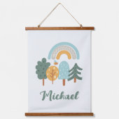 Cute Rainbow Magic Forest Hangend Wandkleed (Voorkant)