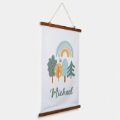 Cute Rainbow Magic Forest Hangend Wandkleed (Gebogen)