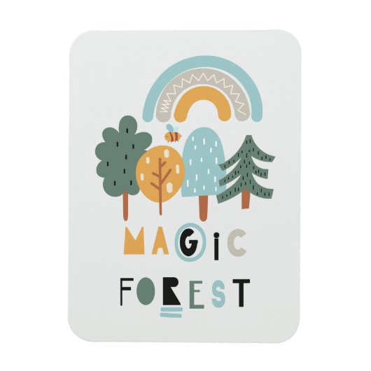 Cute Rainbow Magic Forest Magneet (Verticaal)