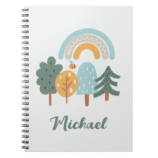 Cute Rainbow Magic Forest Notitieboek (Voorkant)