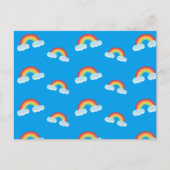 Cute Rainbow met Clouds Pattern Briefkaart (Voorkant)