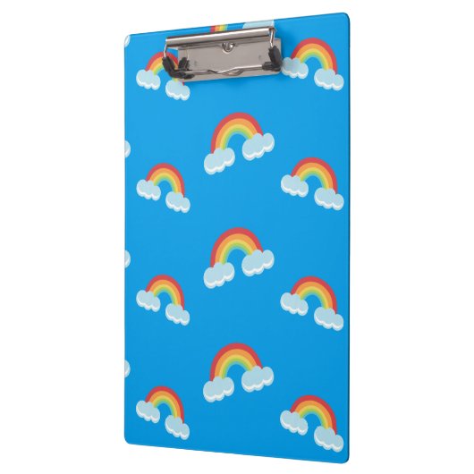 Cute Rainbow met Clouds Pattern Klembord (Links)