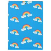 Cute Rainbow met Clouds Pattern Klembord (Achterkant)