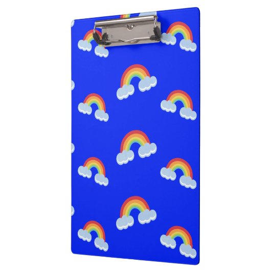 Cute Rainbow met Clouds Pattern Klembord (Links)