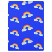 Cute Rainbow met Clouds Pattern Klembord (Achterkant)