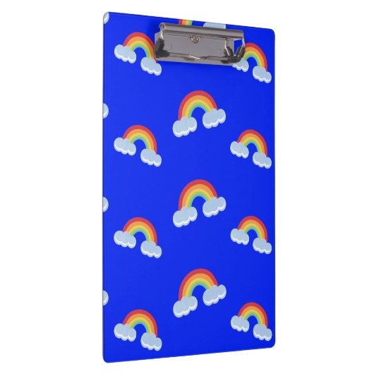 Cute Rainbow met Clouds Pattern Klembord (Rechts)