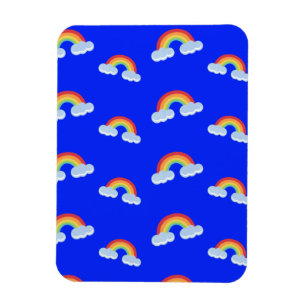 Cute Rainbow met Clouds Pattern Magneet