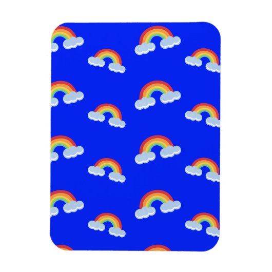 Cute Rainbow met Clouds Pattern Magneet (Verticaal)