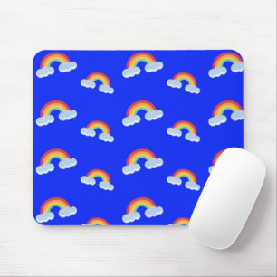 Cute Rainbow met Clouds Pattern Muismat