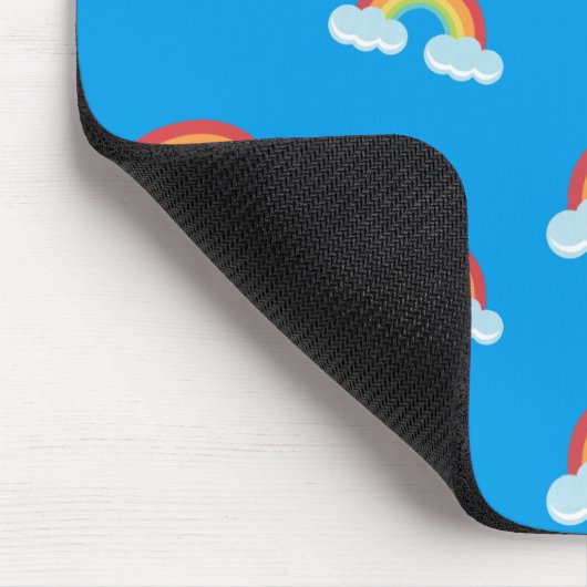 Cute Rainbow met Clouds Pattern Muismat (Hoek)