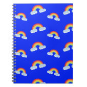 Cute Rainbow met Clouds Pattern Notitieboek (Voorkant)