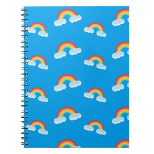 Cute Rainbow met Clouds Pattern Notitieboek